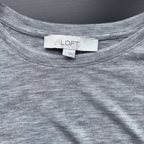 LOFT Knotted Front Long Sleeve Shirt - Picture 3 of 6